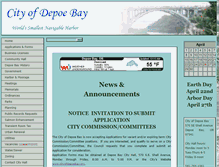 Tablet Screenshot of cityofdepoebay.org